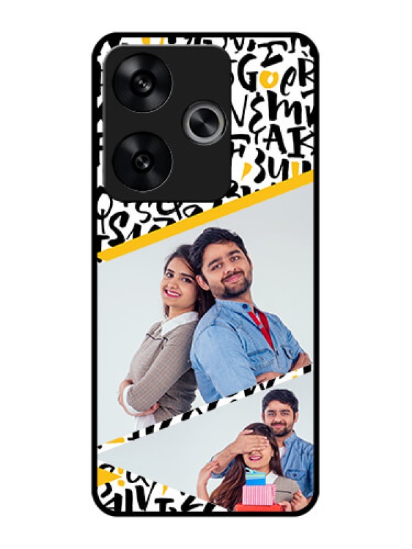 Custom Poco F6 5G Custom Metal Phone CaseLetters Pattern Design