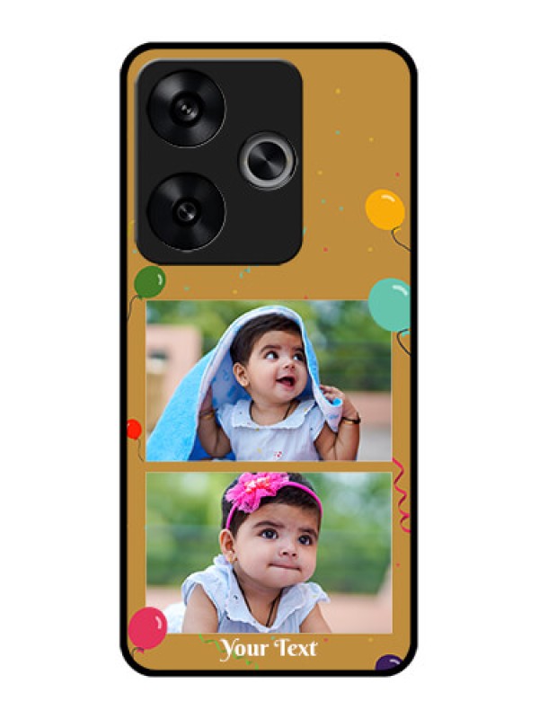 Custom Poco F6 5G Custom Metal Phone CaseImage Holder With Birthday Celebrations Design