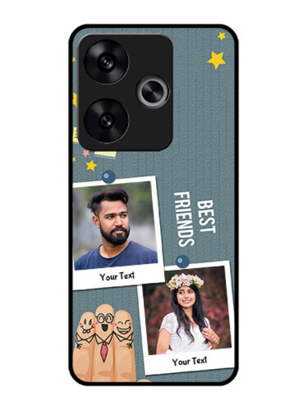 Custom Poco F6 5G Custom Metal Phone CaseSticky Frames And Friendship Design
