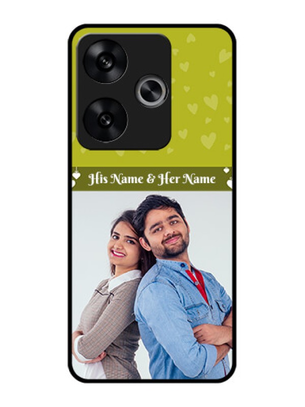Custom Poco F6 5G Custom Metal Phone CaseYou and Me Heart Design