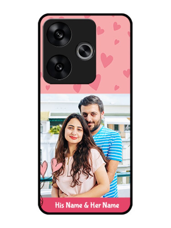 Custom Poco F6 5G Custom Metal Phone CaseLove Design Peach Color