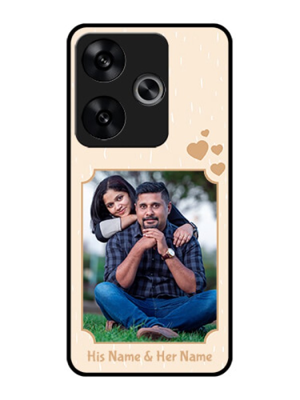 Custom Poco F6 5G Custom Metal Phone CaseWith Confetti Love Design