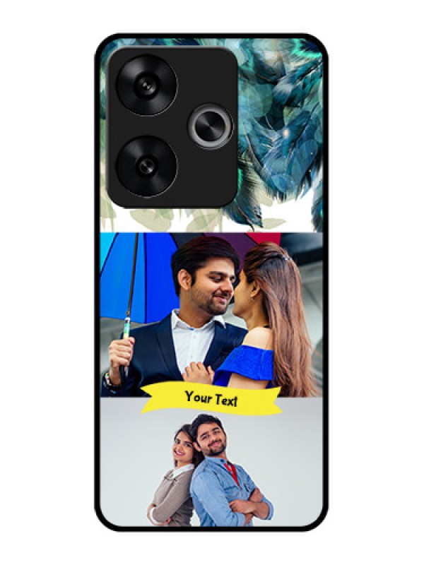 Custom Poco F6 5G Custom Metal Phone CaseImage With Boho Peacock Feather Design