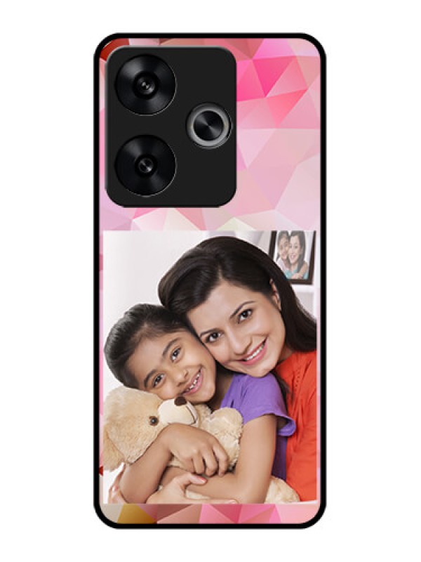 Custom Poco F6 5G Custom Metal Phone CaseAbstract Triangle Design