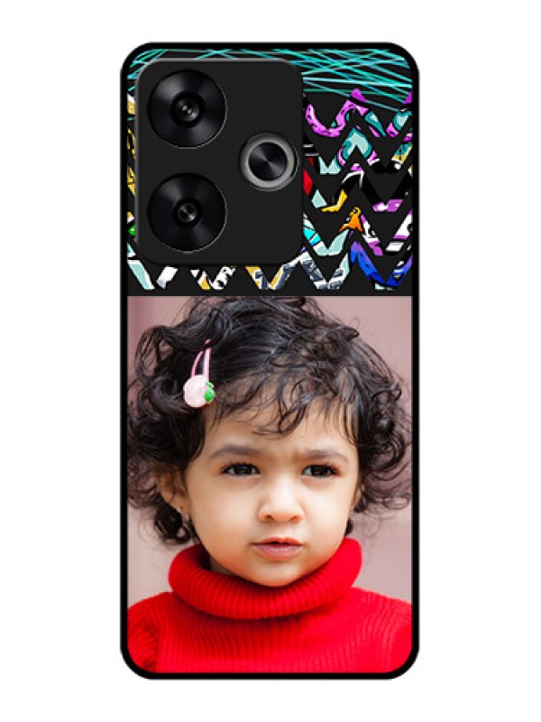 Custom Poco F6 5G Custom Metal Phone CaseNeon Abstract Design