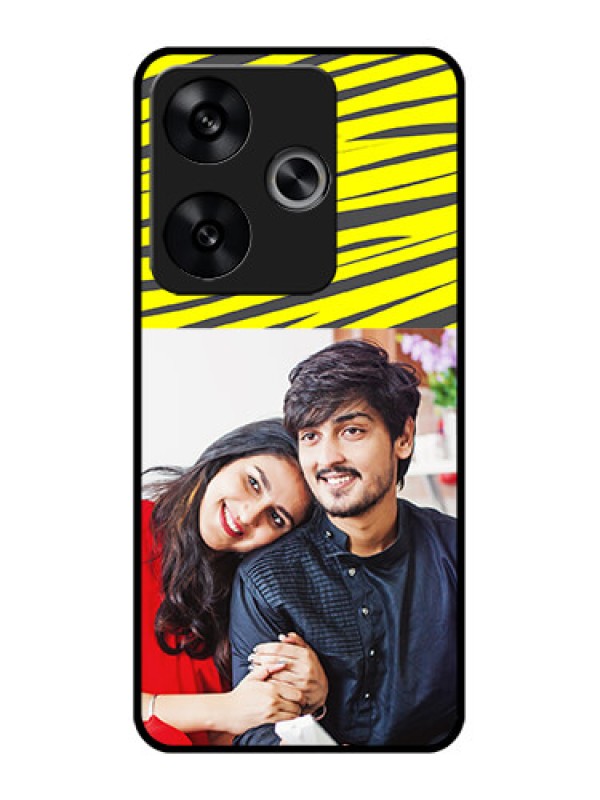 Custom Poco F6 5G Custom Metal Phone CaseYellow Abstract Design