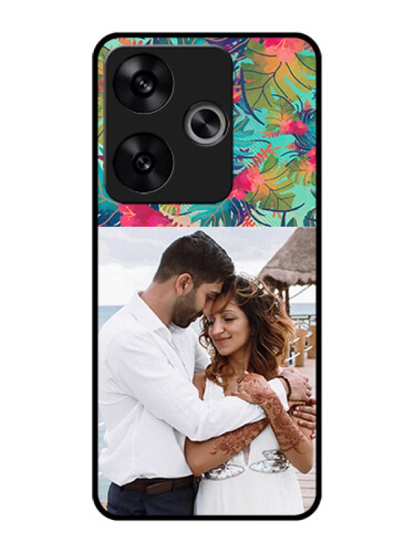 Custom Poco F6 5G Custom Metal Phone CaseWatercolor Floral Design