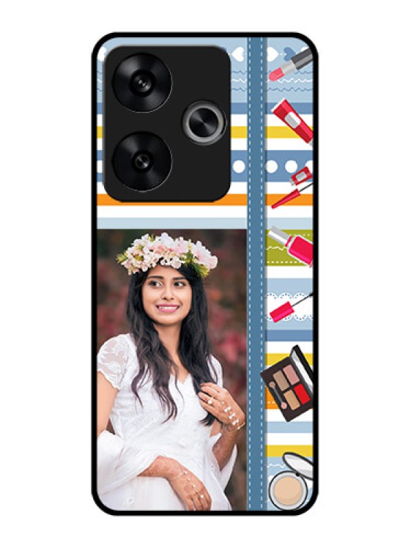 Custom Poco F6 5G Custom Metal Phone CaseMakeup Icons Design