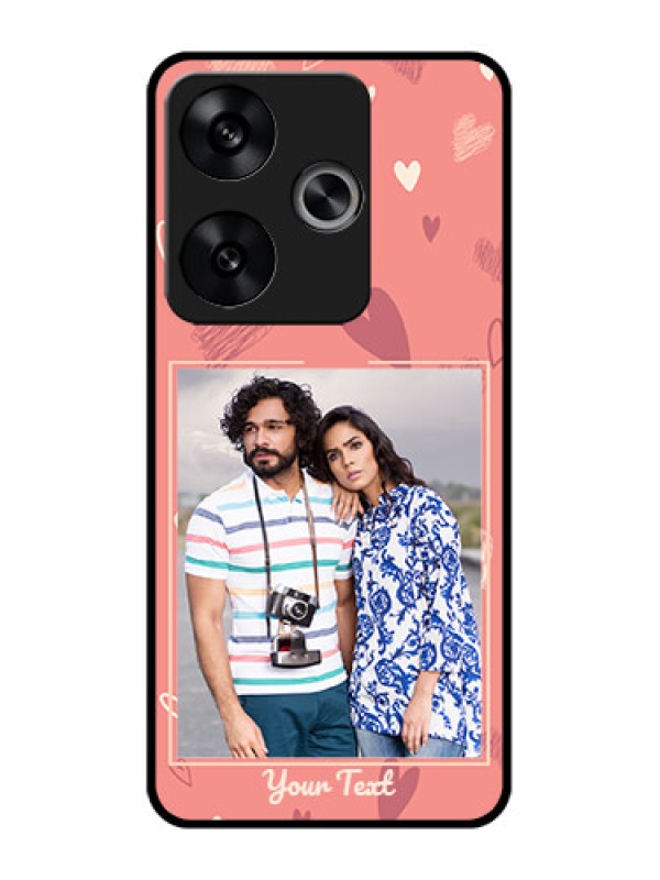 Custom Poco F6 5G Custom Metal Phone CaseLove Doodle Art Design