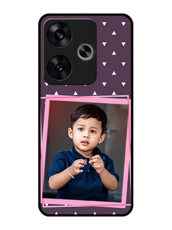 Custom Poco F6 5G Custom Metal Phone CaseTriangle Pattern Dotted Design