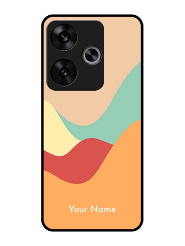 Custom Poco F6 5G Custom Metal Phone CaseOcean Waves Multi - Colour Design