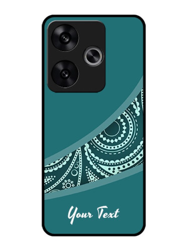 Custom Poco F6 5G Custom Metal Phone CaseSemi Visible Floral Design