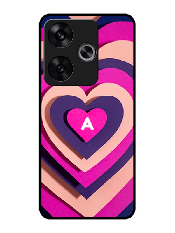 Custom Poco F6 5G Custom Metal Phone CaseCute Heart Pattern Design