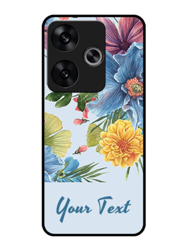 Custom Poco F6 5G Custom Metal Phone CaseStunning Watercolored Flowers Painting Design