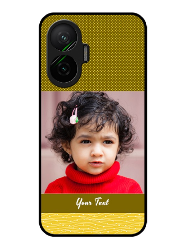 Custom Poco F7 5G Custom Metal Phone Case - Simple Green Color Design