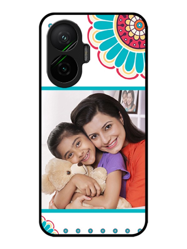 Custom Poco F7 5G Custom Metal Phone Case - Flower Design