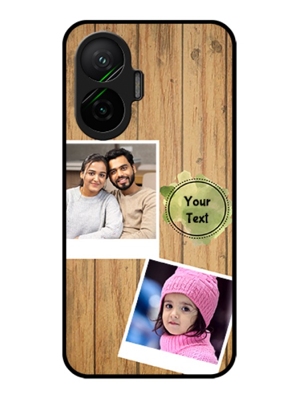 Custom Poco F7 5G Custom Metal Phone Case - Wooden Texture Design