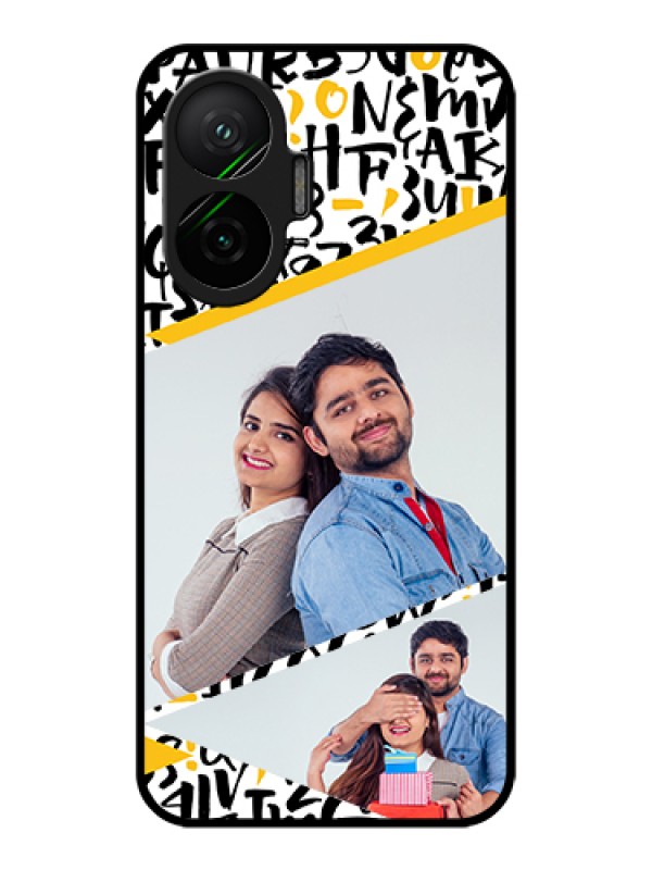 Custom Poco F7 5G Custom Metal Phone Case - Letters Pattern Design