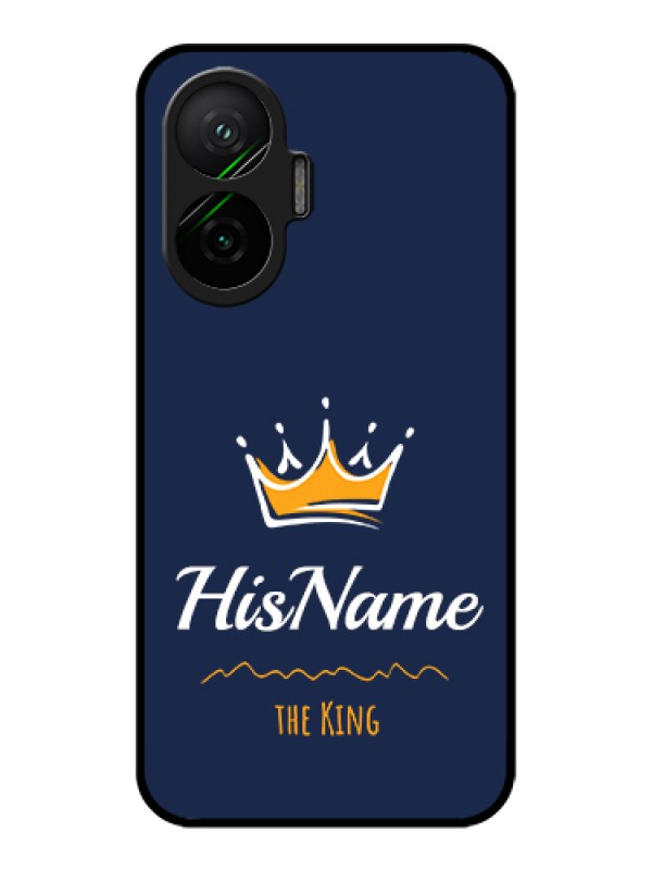 Custom Poco F7 5G Custom Metal Phone Case - King With Name Design
