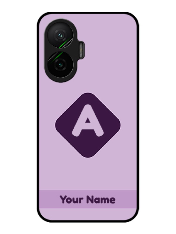 Custom Poco F7 5G Custom Metal Phone Case - Custom Letter In Curved Badge Design