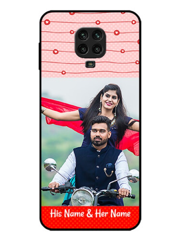 Custom Poco M2 Pro Custom Metal Phone Case - Red Pattern Case Design