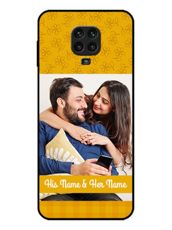 Custom Poco M2 Pro Custom Metal Phone Case - Yellow Floral Design