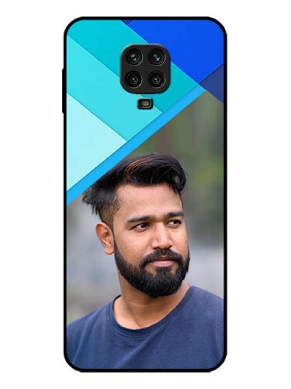 Custom Poco M2 Pro Custom Metal Phone Case - Blue Pattern Design
