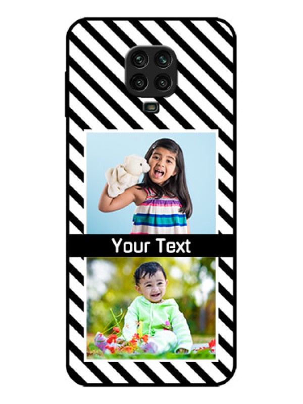 Custom Poco M2 Pro Custom Metal Phone Case - Black And White Stripes Design