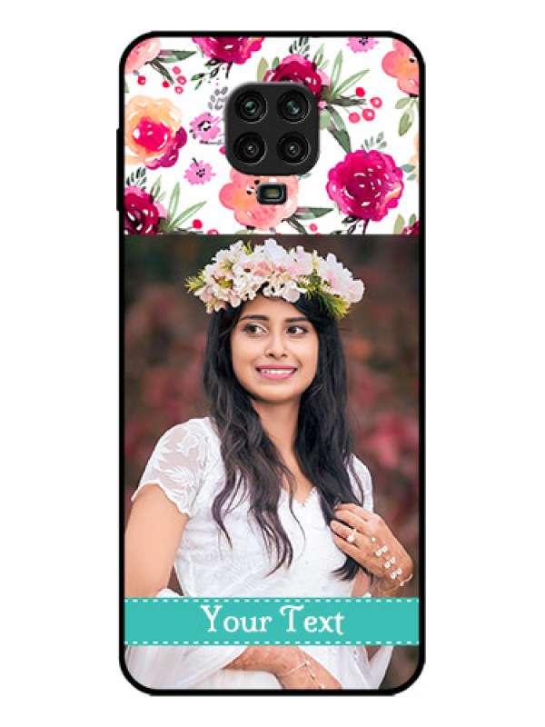 Custom Poco M2 Pro Custom Metal Phone Case - Water Colors Floral Design