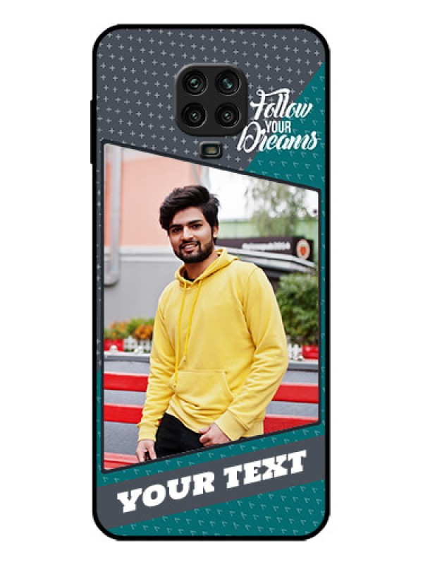 Custom Poco M2 Pro Custom Metal Phone Case - Background Pattern Design With Quote