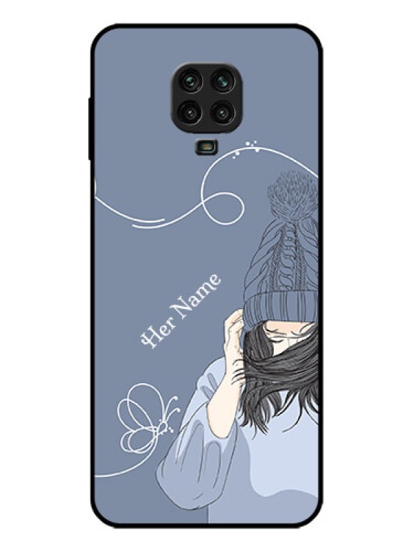 Custom Poco M2 Pro Custom Metal Phone Case - Girl In Winter Outfit Design