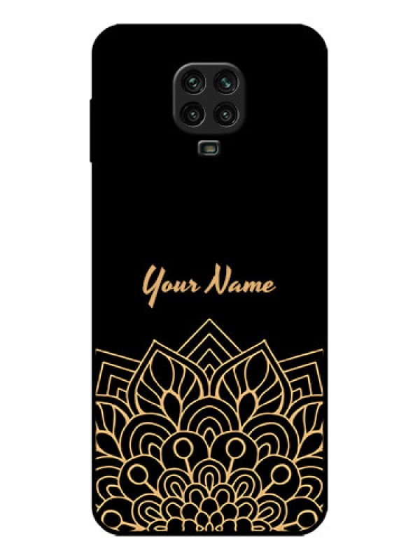 Custom Poco M2 Pro Custom Metal Phone Case - Golden Mandala Design