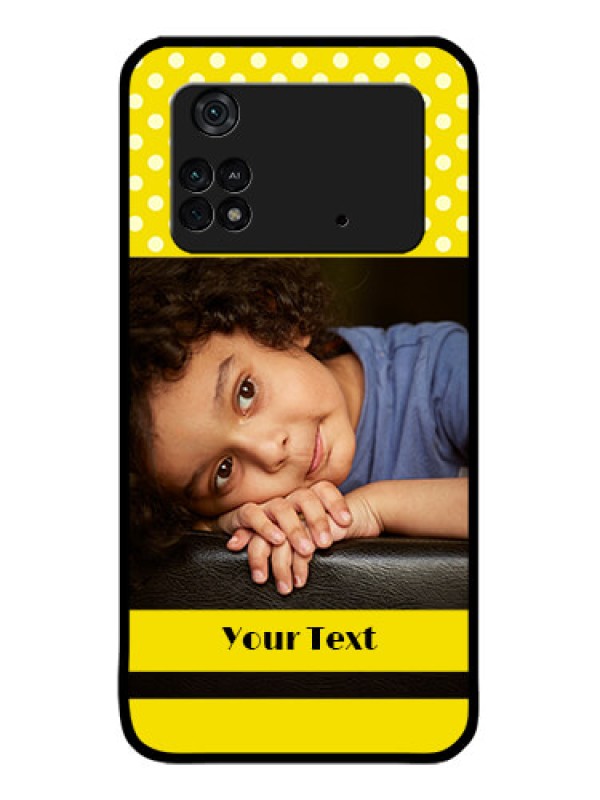 Custom Poco M4 Pro 4G Custom Metal Phone CaseBright Yellow Case Design