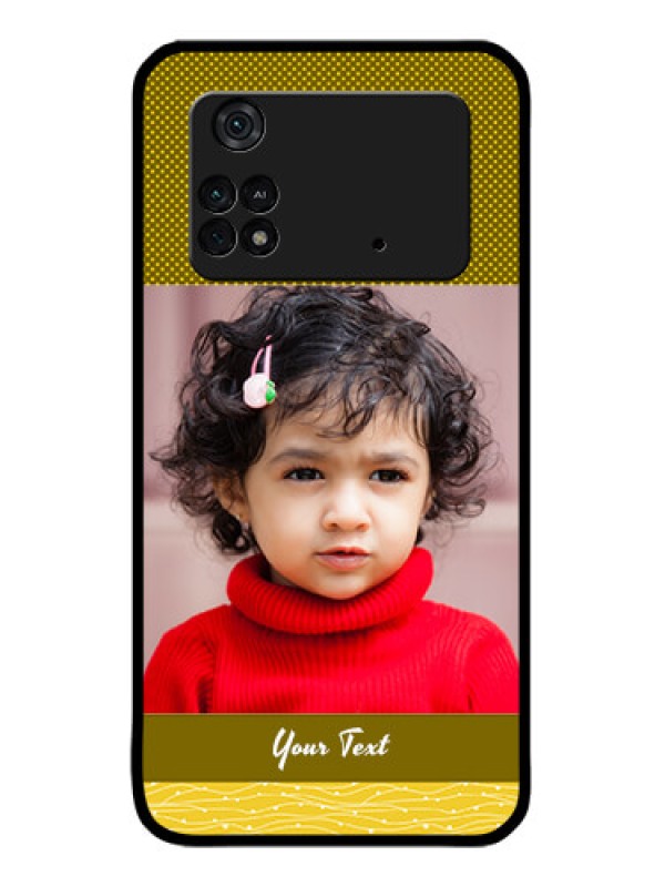 Custom Poco M4 Pro 4G Custom Metal Phone CaseSimple Green Color Design