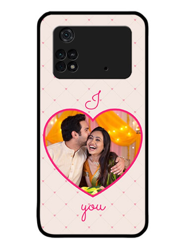 Custom Poco M4 Pro 4G Custom Metal Phone CaseHeart Shape Design
