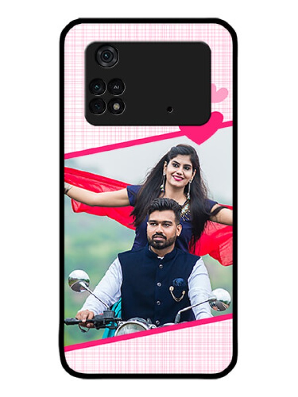 Custom Poco M4 Pro 4G Custom Metal Phone CaseLove Shape Heart Design