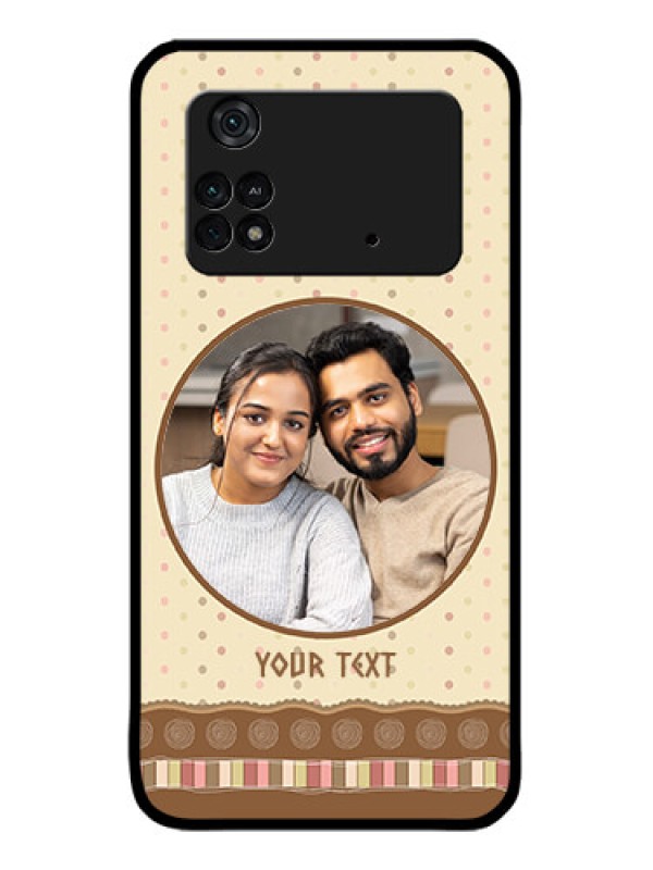 Custom Poco M4 Pro 4G Custom Metal Phone CaseBrown Dotted Mobile Case Design