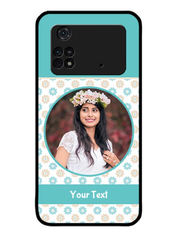 Custom Poco M4 Pro 4G Custom Metal Phone CaseBeautiful Flowers Design