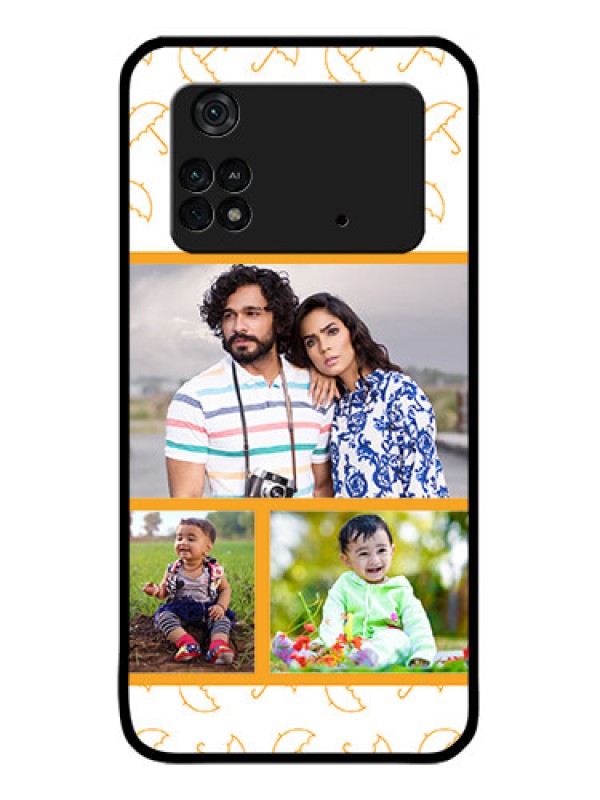 Custom Poco M4 Pro 4G Custom Metal Phone CaseYellow Pattern Design