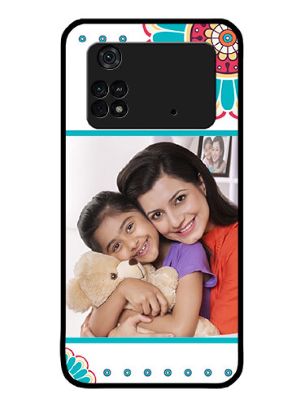 Custom Poco M4 Pro 4G Custom Metal Phone CaseFlower Design