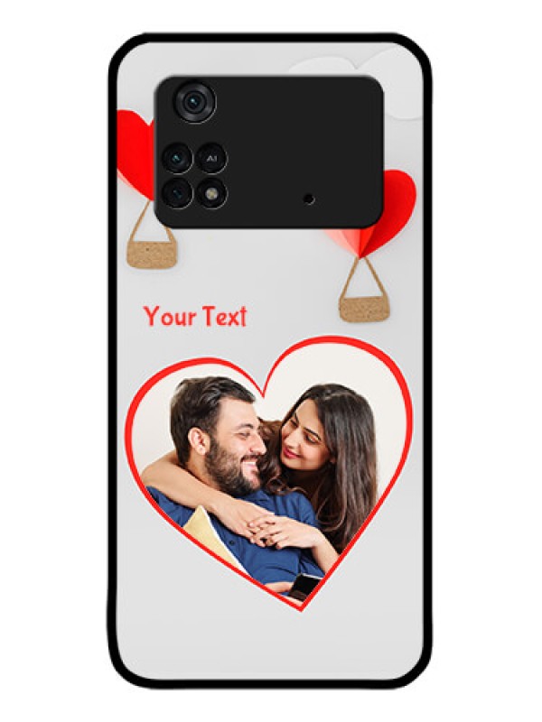 Custom Poco M4 Pro 4G Custom Metal Phone CaseParachute Love Design
