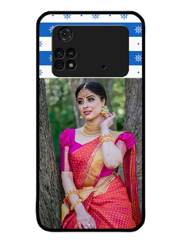 Custom Poco M4 Pro 4G Custom Metal Phone CaseSnow Pattern Design