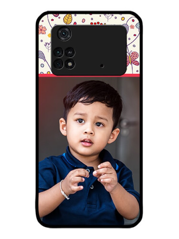 Custom Poco M4 Pro 4G Custom Metal Phone CasePremium Floral Design