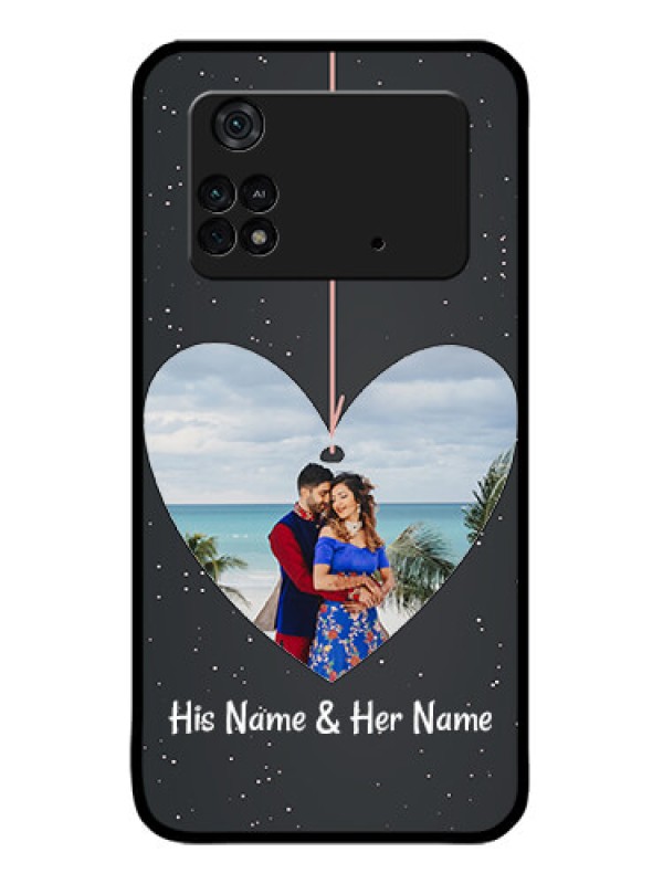 Custom Poco M4 Pro 4G Custom Metal Phone CaseHanging Heart Design
