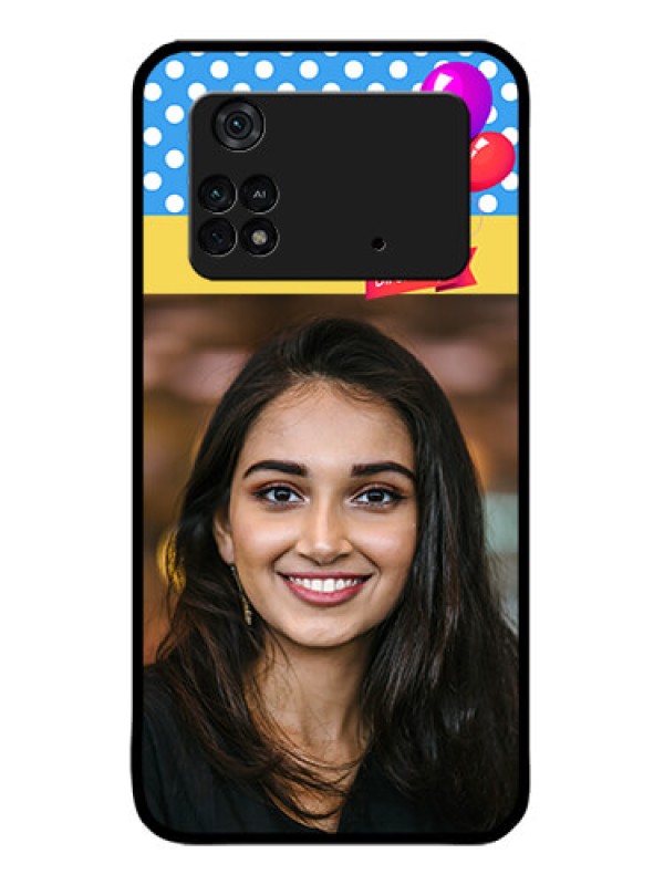 Custom Poco M4 Pro 4G Custom Metal Phone CaseHappy Birthday Design