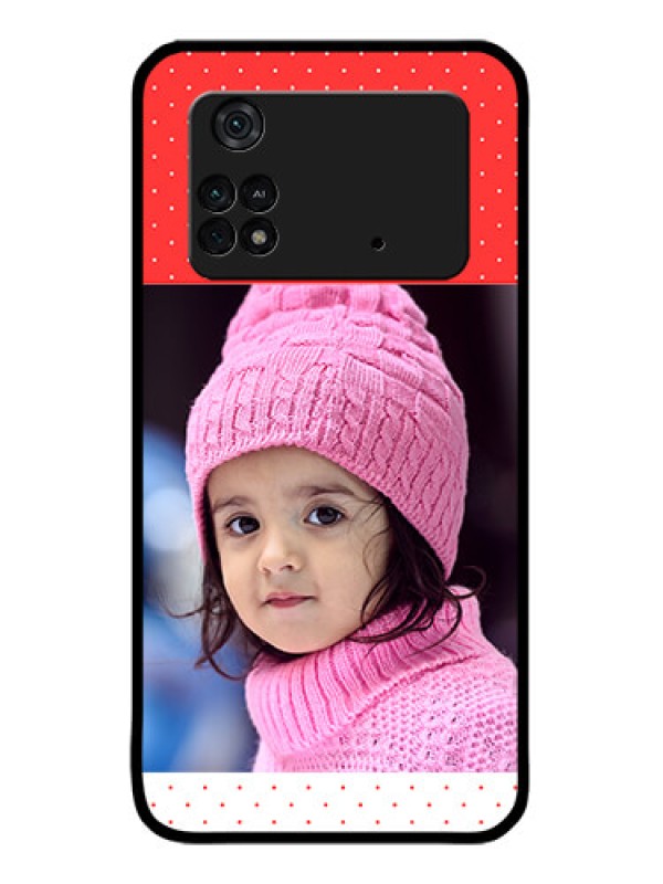 Custom Poco M4 Pro 4G Custom Metal Phone CaseRed Pattern Design