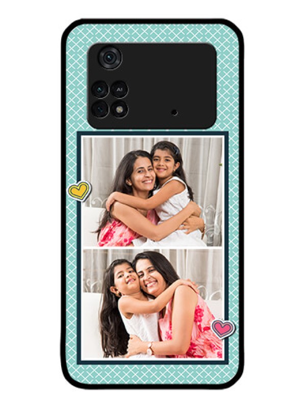 Custom Poco M4 Pro 4G Custom Metal Phone Case2 Image Holder With Pattern Design