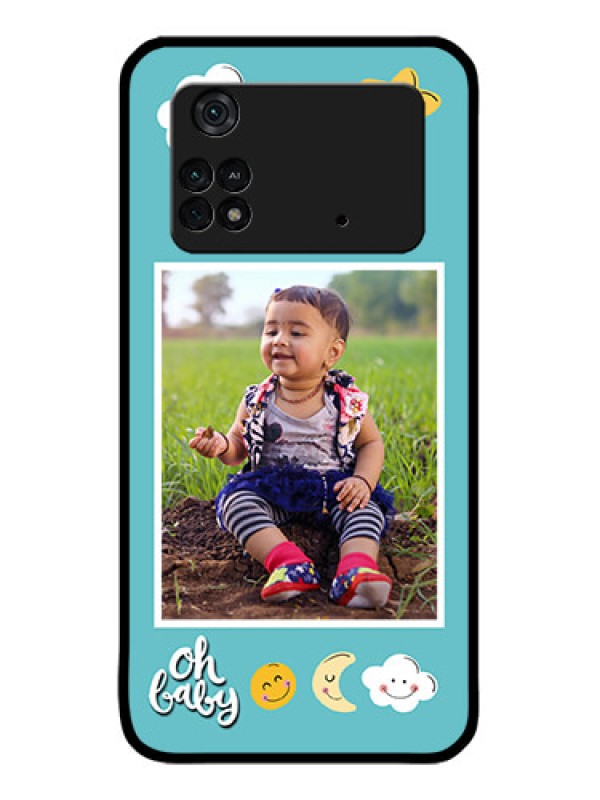 Custom Poco M4 Pro 4G Custom Metal Phone CaseSmiley Kids Stars Design