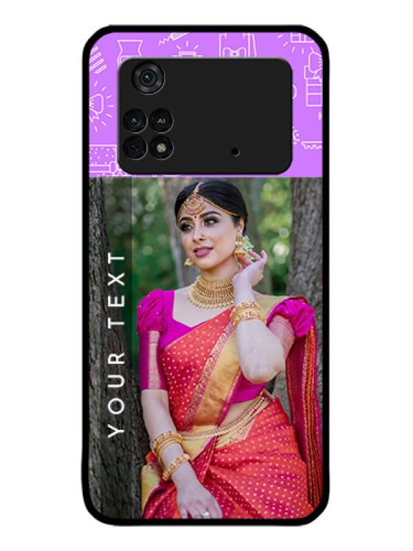 Custom Poco M4 Pro 4G Custom Metal Phone CaseBirthday Icons Design