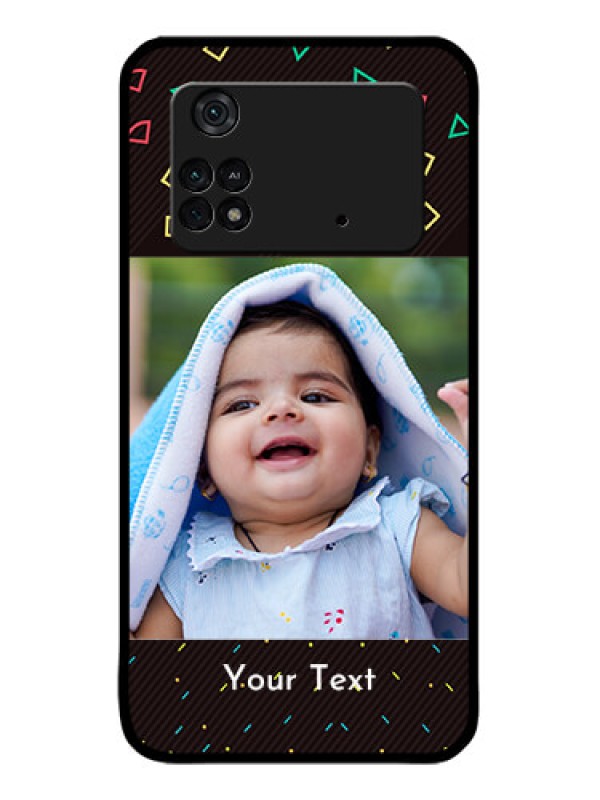 Custom Poco M4 Pro 4G Custom Metal Phone CaseWith Confetti Birthday Design